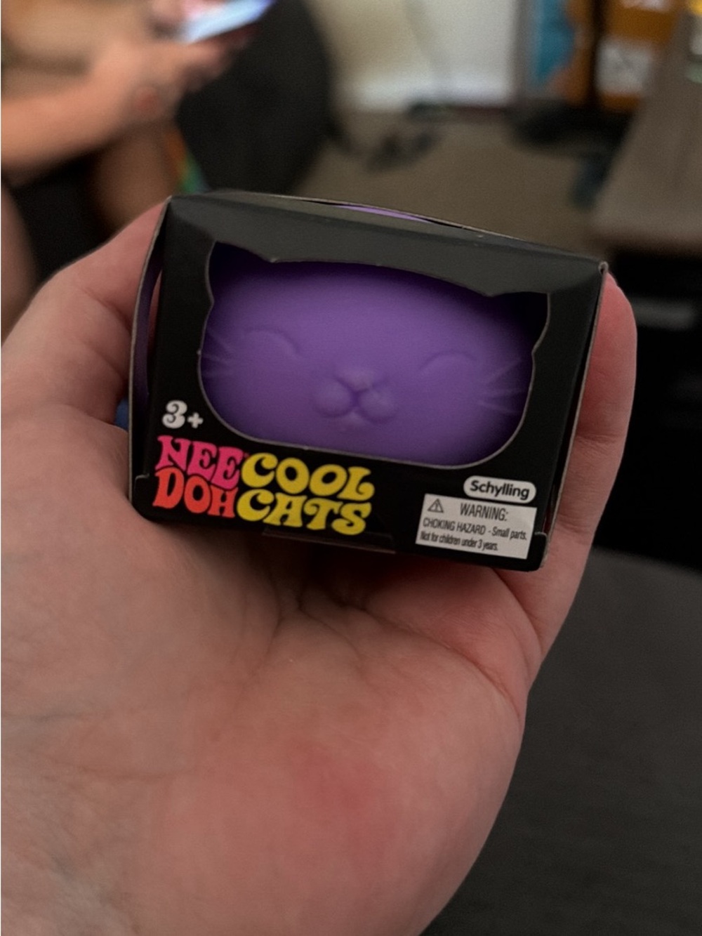 Purple Cat Stress & Play Toy